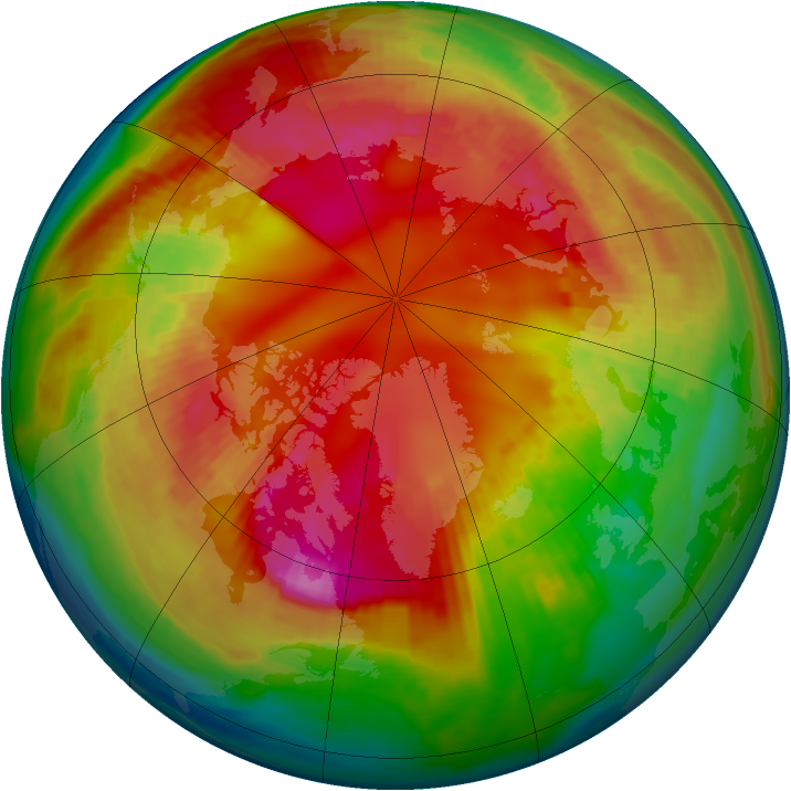 Arctic ozone map for 17 February 2001